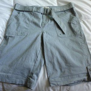 Gloria Vanderbilt Grey Shorts with Belt NWOT